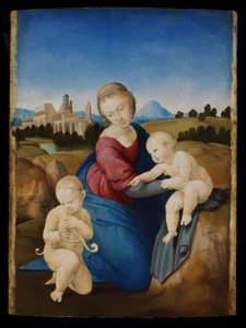 Madonna med barnet og den unge Johannes Døperen av Raphael