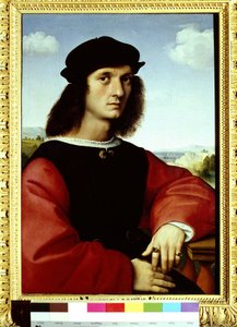 Portrett av Agnolo Doni, 1505-1506 Maleri av Raphael
