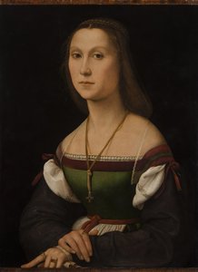Portrett av en ung kvinne La Muta, ca 1507. av Raphael