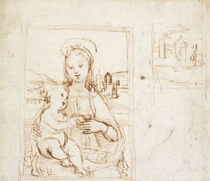 Study for a Picture of the Virgin and Child, c1500-1504 av Raphael
