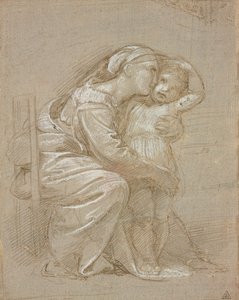 Jomfruen og barnet, tidlig på 1500-tallet av Raphael
