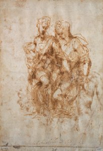 Jomfruen og barnet med St Anne, c1500-1520 av Raphael