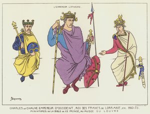 Karl den skallede og keiser Lothair av Raphael Jacquemin
