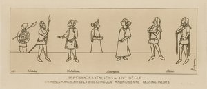 Italienske tegn fra 1300-tallet av Raphael Jacquemin