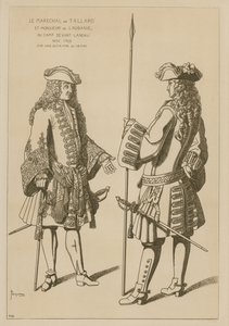 Marshal av Tallard og herr Laubanie i leiren før slaget ved Landau, november 1703