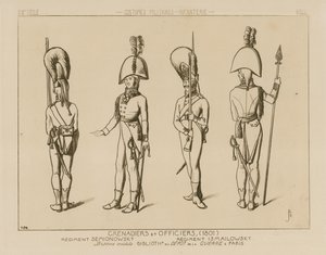 Russiske grenaderer og offiserer, 1801 av Raphael Jacquemin