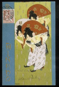 Geisha - postkort, av Raphaël Kirchner, deb. Det 20. århundre