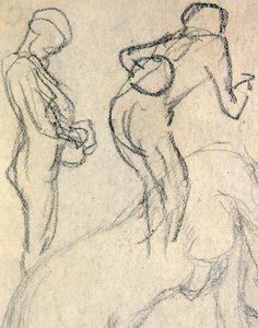 Nakenstudie, ca. 1905 (tegning) av Raphael Kirchner