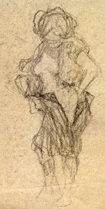 Nakenstudie, ca. 1905 (tegning) av Raphael Kirchner