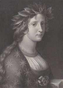 Poesi, en kvinne med laurbærkrone, 1827