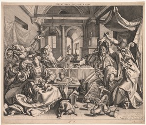 Stultitiam patiuntur opes Rikdom tillater dumhet, eller, Allegory of Wealth, Lust, and Stupidity, 1