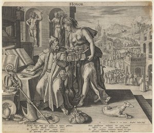 Ære, 1591 av Raphael Sadeler the Elder