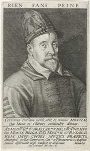 Portrett av komponisten Philippe de Monte 1521-1603, 1594 av Raphael Sadeler the Elder