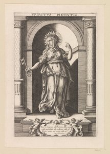 Religionens gave Spiritvs Pietatis (tittel på objekt) Seven Gifts of the Holy Spirit (serietittel) av Raphaël Sadeler (I)