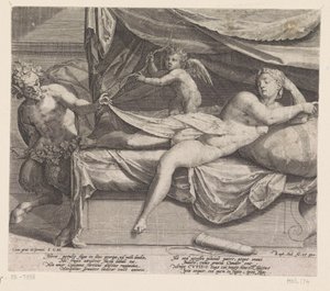 Jupiter og Antiope av Raphaël Sadeler (I)