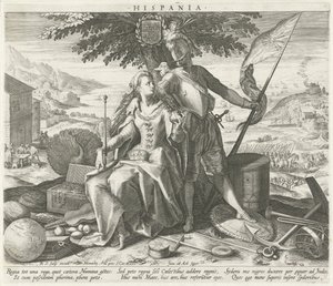 Spania med Juno og Mars Hispania (tittel på objekt) Allegoriske representasjoner av europeiske land (serietittel)