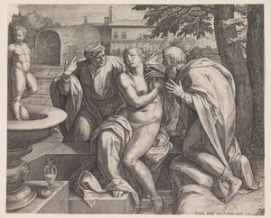 Susanna og de eldste av Raphaël Sadeler (I)