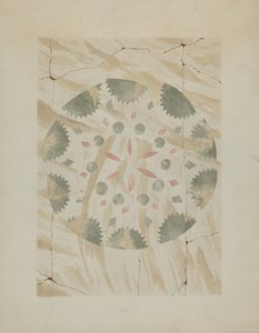 Detalj av stensilert vegg, ca. 1937. av Ray Holden