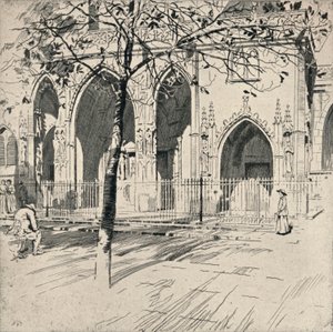 Fasade til kirken St Germain-lAuxerrois, 1915