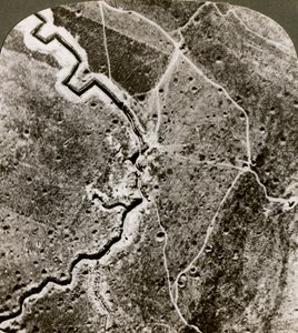 Luftfoto av de tyske linjene, første verdenskrig, 1914-1918.