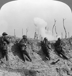 Slagmarkscene, Passchendaele, Belgia, første verdenskrig, 1914-1918. av Realistic Travels Publishers