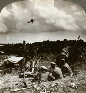 Mørtler i skyttergravene, første verdenskrig, 1914-1918.