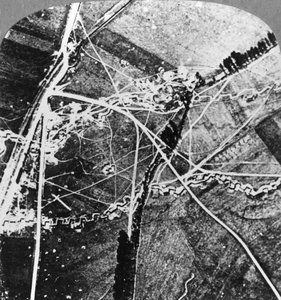 Hindenburg-linjen fra 8000 fot, Frankrike, første verdenskrig, c1916-c1918