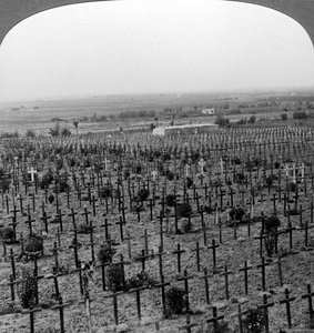Tyne Cot Cemetery, Passchendaele Ridge, Belgia, første verdenskrig, c1918-1919. av Realistic Travels Publishers