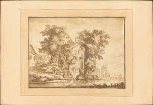 Nederlandsk landskap av Regina Schönecker after Abraham Rademaker
