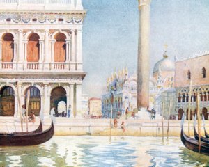 Biblioteket, Piazzetta (farge litho)