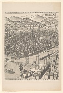 Utsikt over Firenze (midtdel) Fiorenza (tittel på objekt) av Reichsdruckerei