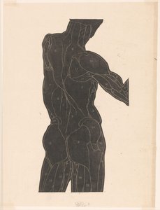 Anatomische studie van de rug- en bilspieren van een man in silhouet   1379097   no       norwegian Successfully Translated  Original: Frontispiece for an edition of Les Ballades by Theodore de Banville Translat: Frontispiece for an edition of Les Ballades av Reijer Stolk
