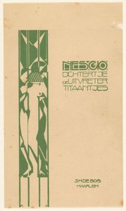Banddesign for: Nescio, Dichtertje, the devourer and titans, 1918 av Reijer Stolk