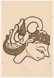 Hodet til en wayang-dukke