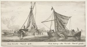 Skip fra Amsterdam: En frisisk torvflåte. Dÿnop, nær Veensche torvdammen.