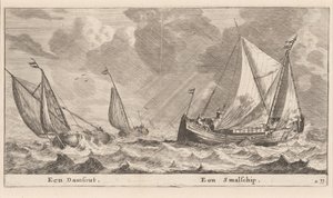 En Damschuit og en "Smalschip" av Reinier Nooms, called Zeeman