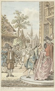Lucas og Clarisse av Reinier Vinkeles (I)