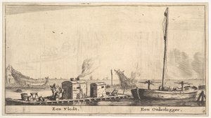 En flåte og en underlegger, 1600-tallet. av Reinier Zeeman