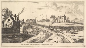Inngang til forstaden Saint Marceau nær Paris, 1600-tallet.