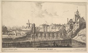 St. Antonis Poort, Amsterdam, midten av 1600-tallet. av Reinier Zeeman