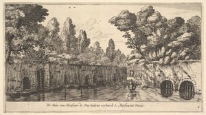 Hagen til M. de Nue utenfor forstaden S. Marceau nær Paris, 1600-tallet. av Reinier Zeeman