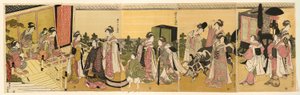 Parodi på prins Genji og hans prosesjon av Chōkyōsai Eiri