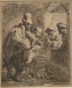 De vandrende musikerne av Rembrandt