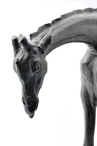 Stor giraff med senket hode, modellert 1909-10, støpt før 1913 (bronse) (se også 3084917-43) av Rembrandt Bugatti