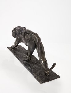 Panther walking, bakre ben hevet, ca. 1904 (patinert bronse)
