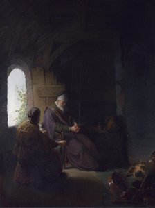 Anna and the Blind Tobit, ca. 1630 (olje på panel) av Rembrandt van Rijn