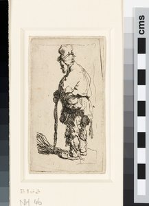 Tigger lener seg på en pinne, ca. 1630 (etsing) av Rembrandt van Rijn
