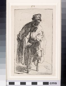 Tigger med et treben, ca. 1630 (etsing) av Rembrandt van Rijn