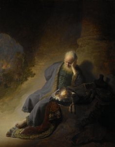 Jeremia klager over ødeleggelsen av Jerusalem av Rembrandt van Rijn
