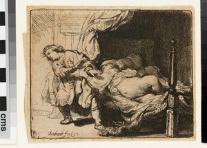 Josef og Potifars kone av Rembrandt van Rijn